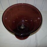 Mouth-blown bubble glass cup