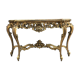 Golden wooden console on onyx Venetian baroque style