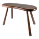 Rustic hand-carved wooden bench with organic shape, 1940s