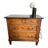 Antique wooden order with black marble top