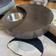 Willy Rizzo Coffee Table ‚Yin Yang‘, Brown Lacquer and Silve, Italy 1970s