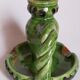 Duo of vintage potter's ceramic candle holders Regional Folk Art