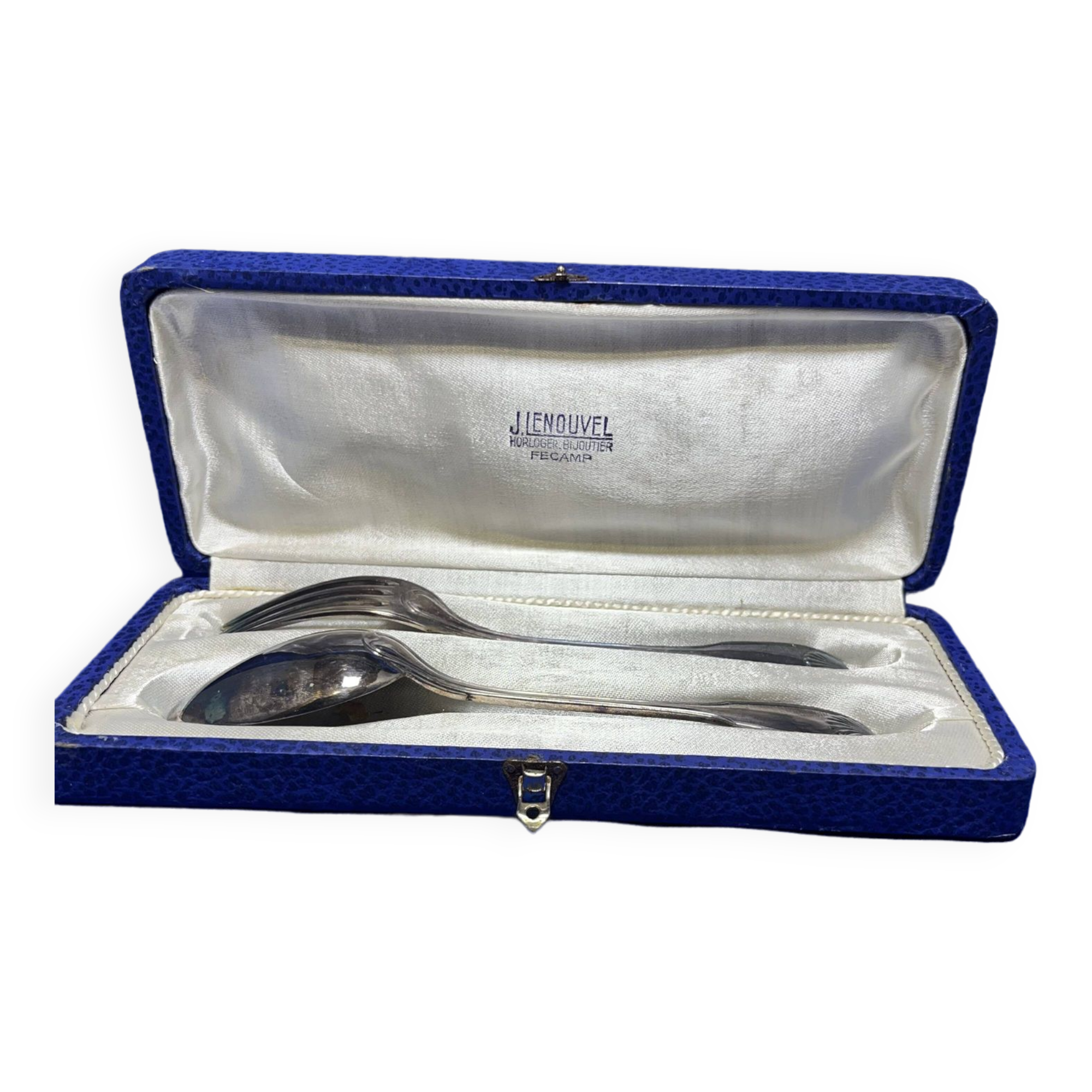 Coffret cuillère et fourchette en métal argentée
