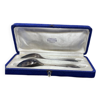 silver metal spoon and fork box