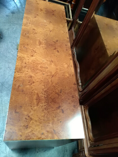 Sideboard in elm and brass burr Willy Rizzo