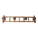 Bamboo wall-mounted coat and hat rack