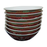 7 bowls in chinese earthenware diam 16 cm