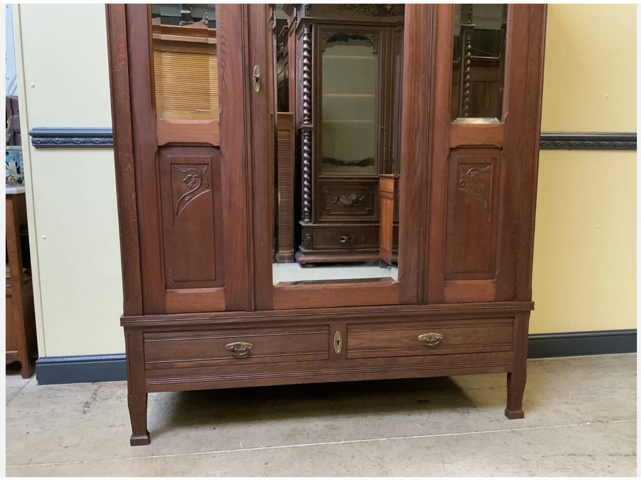 Antique Art Nouveau wardrobe