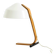 Original Space Age 1960s plywood table lamp with plastic shade by Temde
