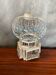 Old Bird Cage Hot Air Balloon Wood + Metal White Blue Vintage Deco