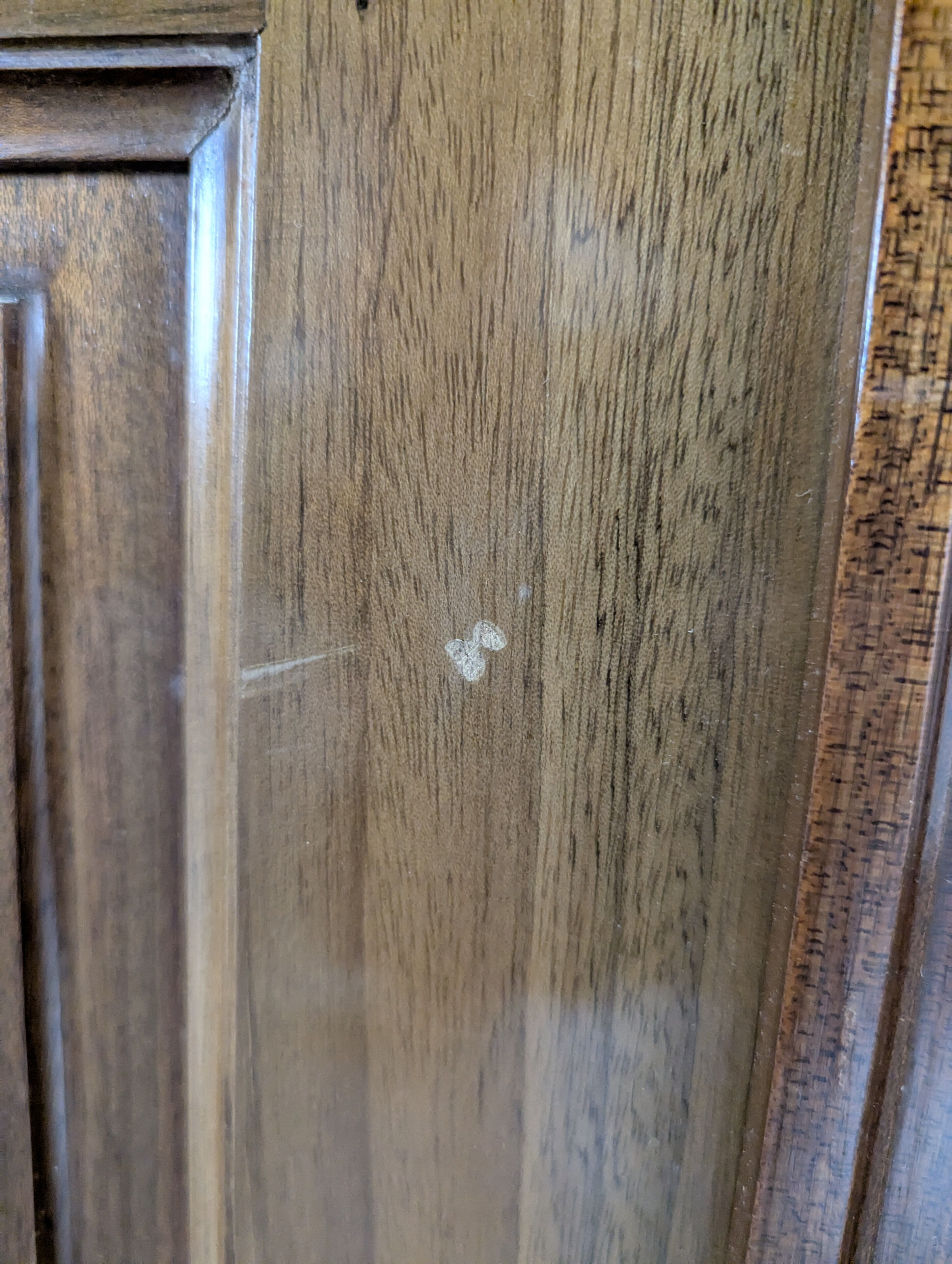 Mahogany and breccia marble sideboard