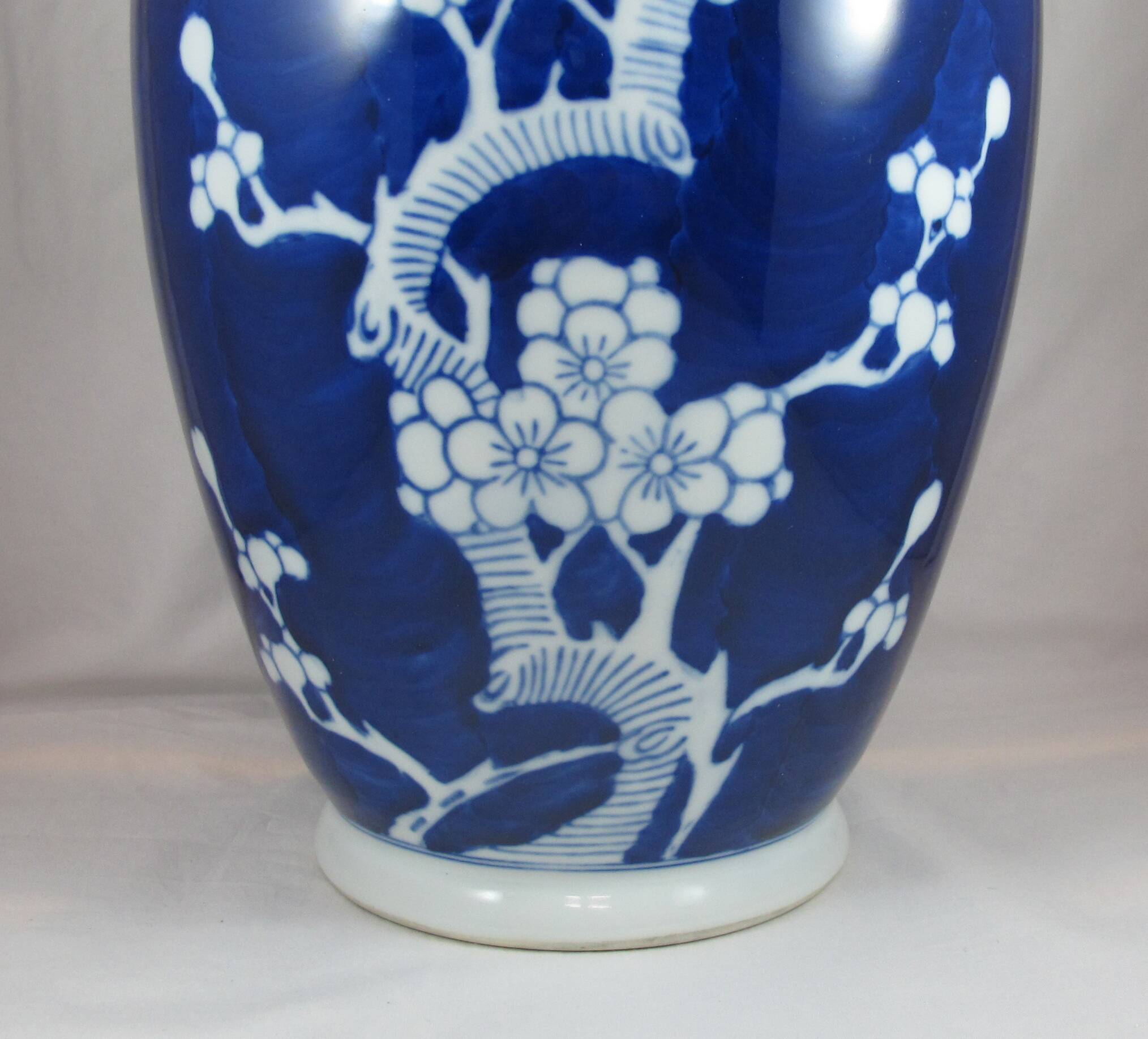 large blue and white porcelain vase Chinese China