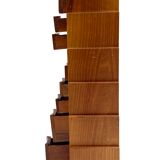 Wooden drawers jewelry box, Italy 1970s