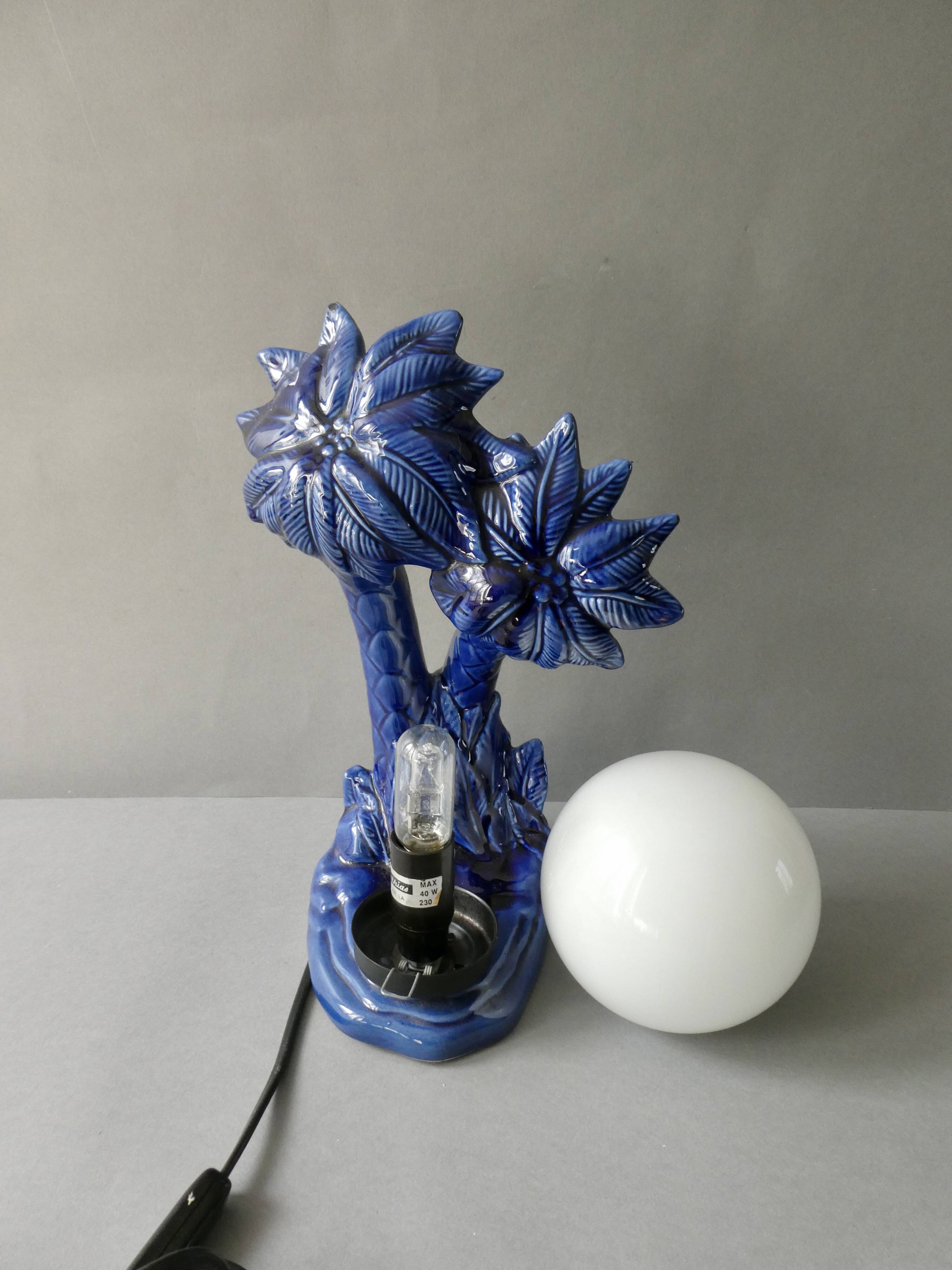 Lampe palmier maison Mathias série Los Angeles, années 80