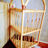 Corner wicker shelf