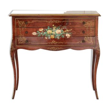 Decorative chest of drawers with floral patterns