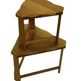 Vintage Scandinavian side tables made of solid wood circa 1970s