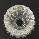 Worked transparent glass tulip