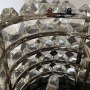 Pair of octagonal crystal wall sconces, Italy 1980s.