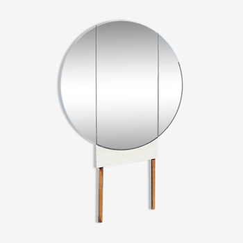 Round mirror vintage tryptic 98x98cm