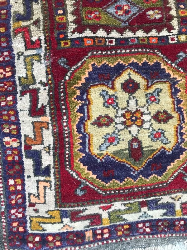 Very nice little carpet yastik anatolia handmade