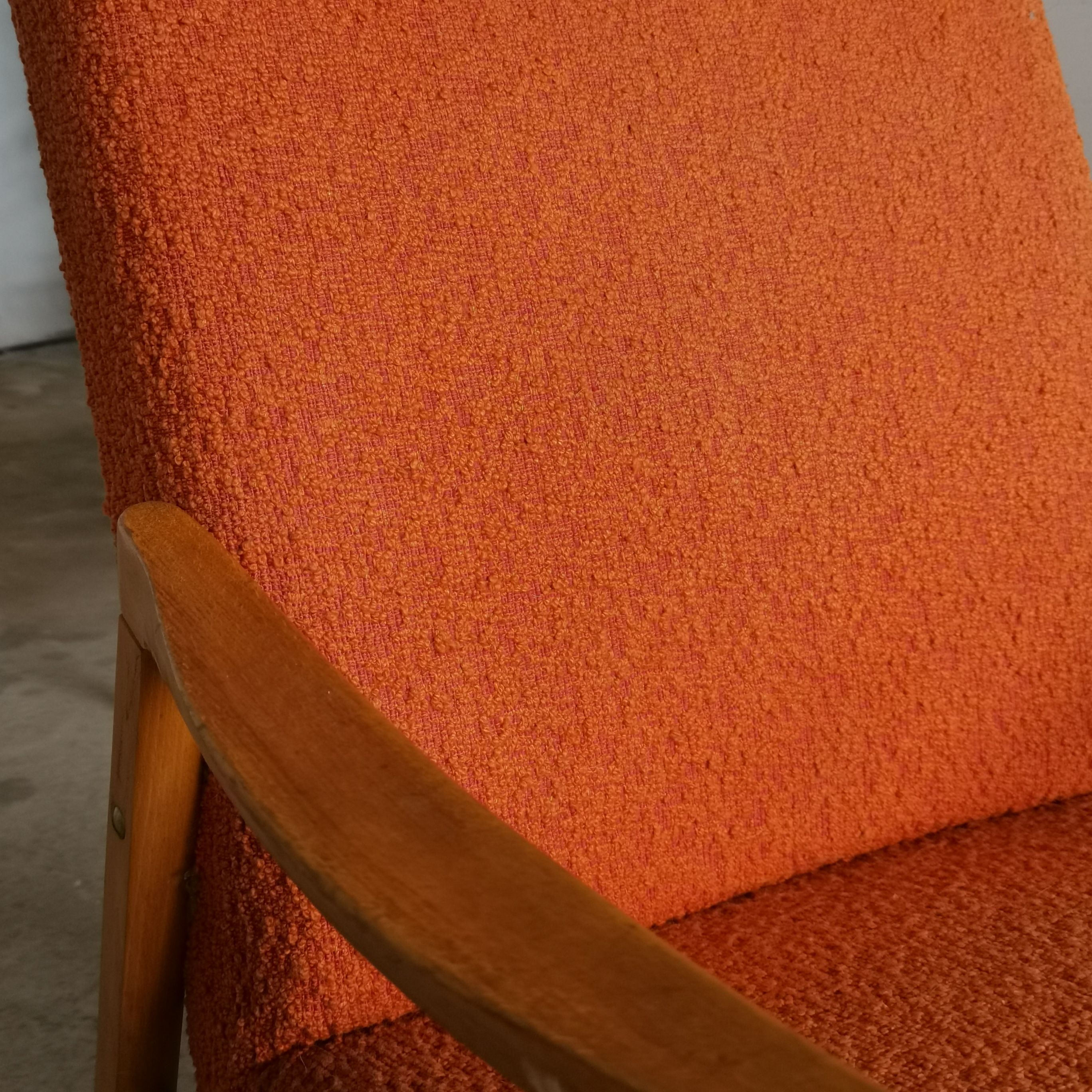 Pair of armchairs by Jiri Jiroutek for Interier Praha, orange color 1970
