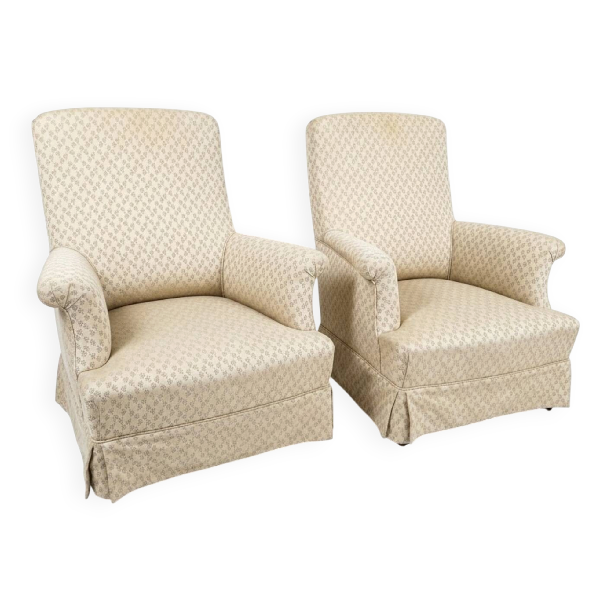 Paire de Fauteuils crapaud
