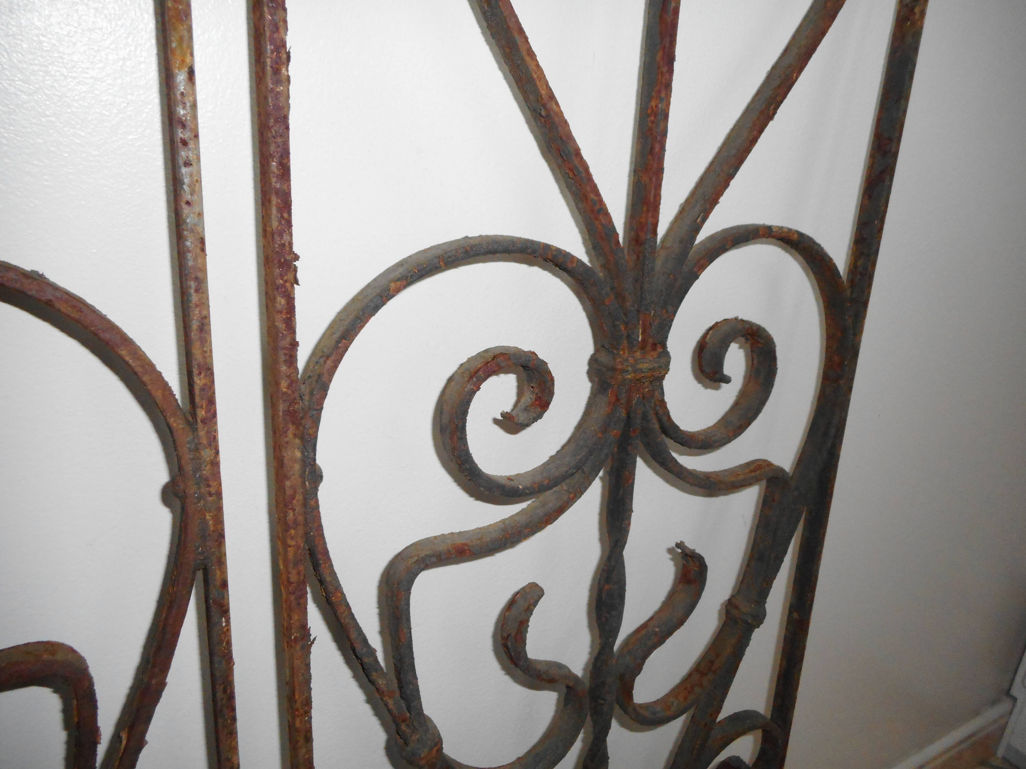 Pair of antique door grilles