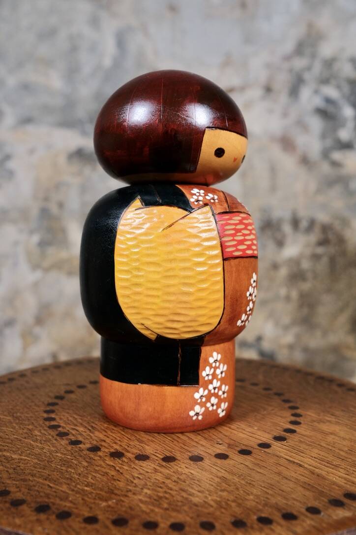 Sosaku Kokeshi colorée par Bitoku, Japon, 1970s