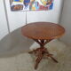 Rattan and braided chestnut table