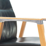 A Set of Four Sven Christiansen for Sven Fulcrum Leather Office Armchairs