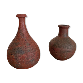 Set of 2 Studio Pottery Sculptural Objects Gerhard Liebenthron, Germany, 1970s