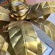 Pied de lampe palmier en laiton