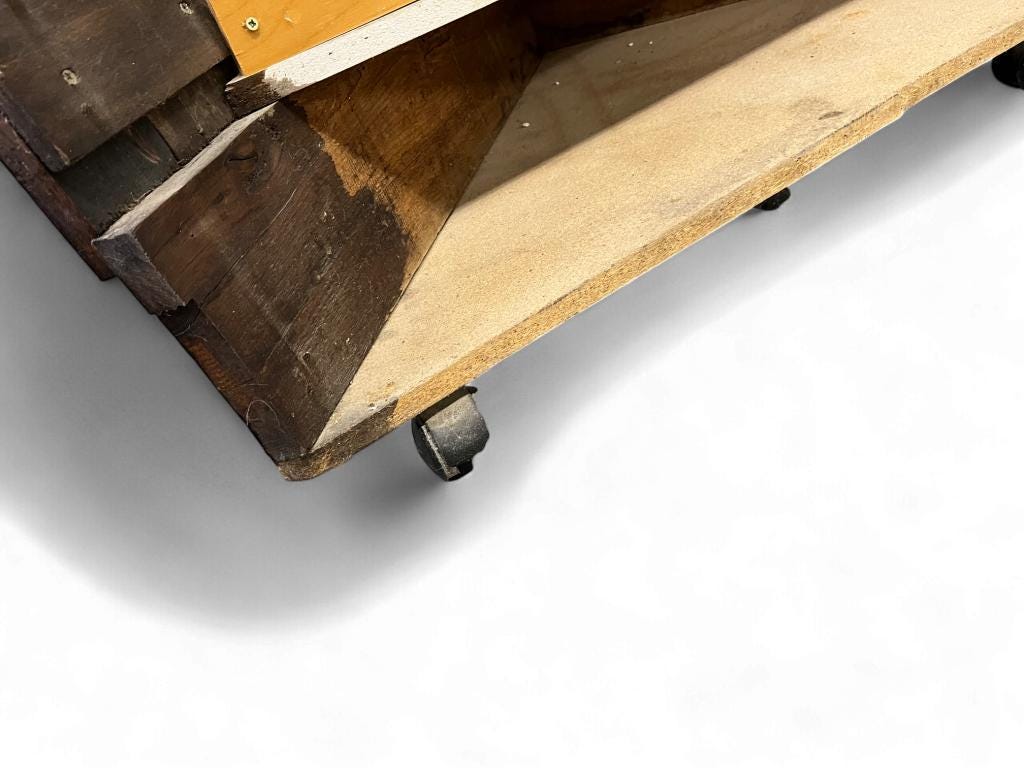 Vintage wooden high bar/counter/bar cabinet with cloche