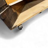 Vintage wooden high bar/counter/bar cabinet with cloche