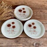 6 Sarreguemines “thistle” stoneware plates