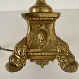 Lamp pique candle gilded bronze 60 cm, nineteenth century.
