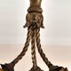 chandelier in Rococo style made of gilded bronze with 3 branches and tulips