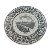 Decorative plate Château Cos d'Estournel Medoc Bordeaux Vieillard