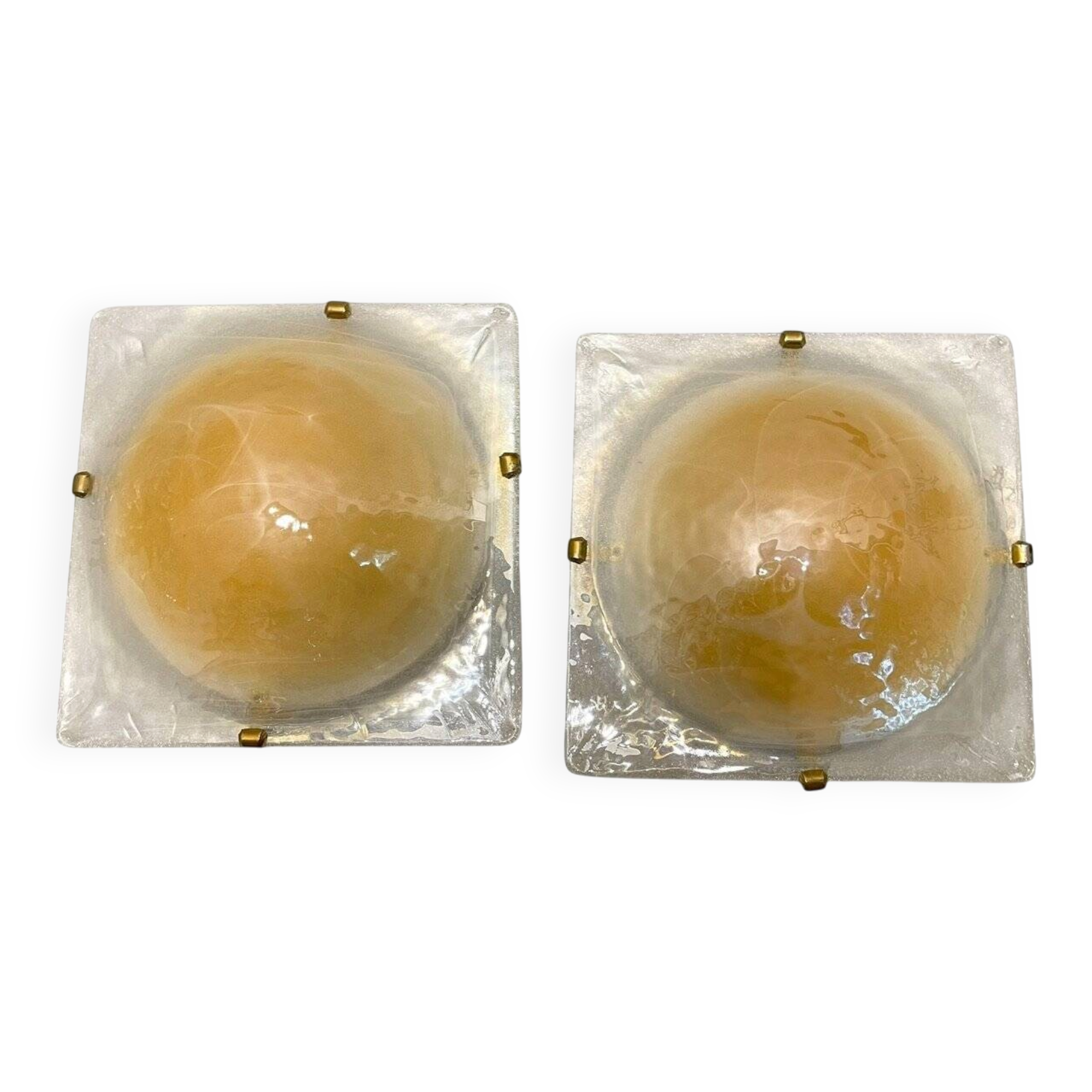 Murano Glass Flushmounts Set of 2