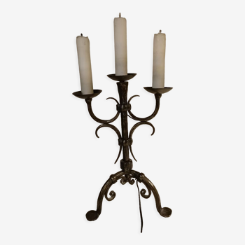 Old wrought iron candelabra