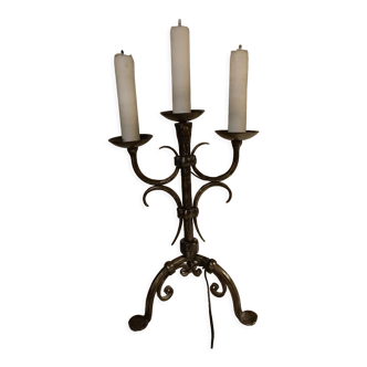 Old wrought iron candelabra