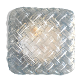 Plafonnier carré en verre moulé
