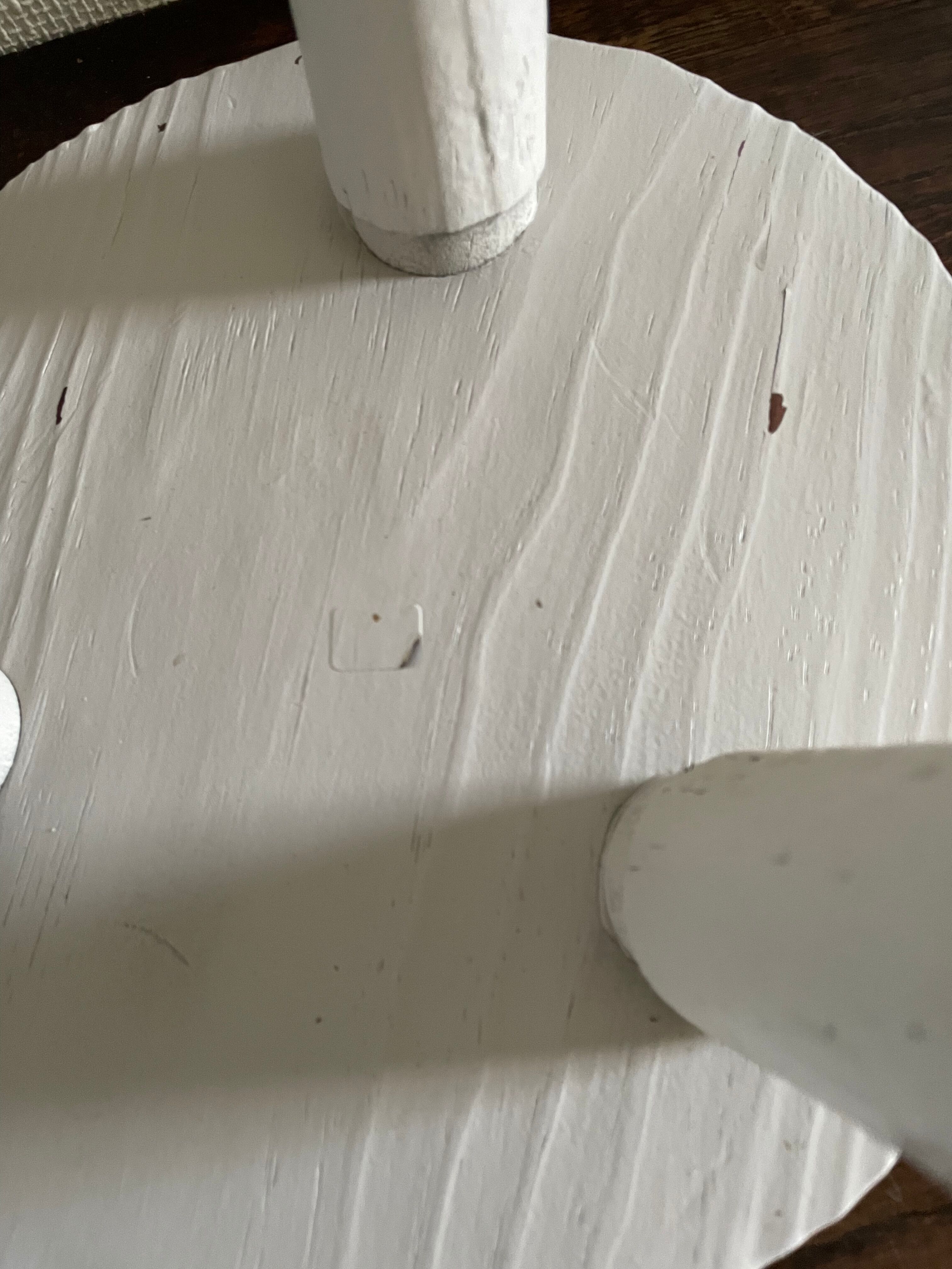 Painted brutalist stool