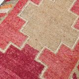 3x10 Orange & Red Turkish Vintage Runner Rug, 97x301Cm SK 22031