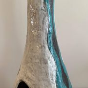 Asymmetrical ceramic lamp Vallauris France 1950, signed, unique