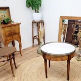 Wooden and marble coffee table