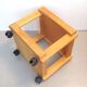 Table d'appoint cubique scandinave circa 1970