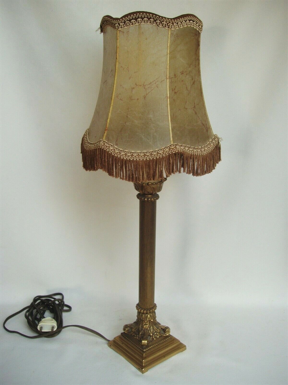 Stunning 1960s-style bronze lamp Empire/ Skin Abat day