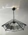 Post Modern pendant light in metal and glass